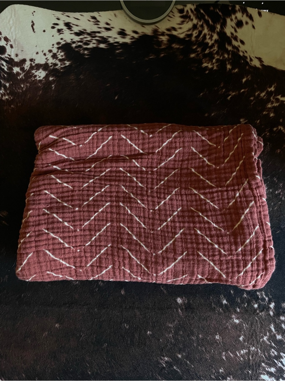 Muslin western print swaddle